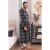 ADR Men's Robe, Plush Fleece Hooded Bathrobe Man, Long Warm Cozy Bath Robe Man - 3 of 4