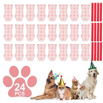 Unique Bargains Dog Disposable Foot Covers 6 Set 24 Pcs