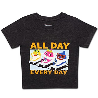 Nickelodeon Toddler Pinkfong Baby Shark Relaxed Fit Short Sleeve Round ...