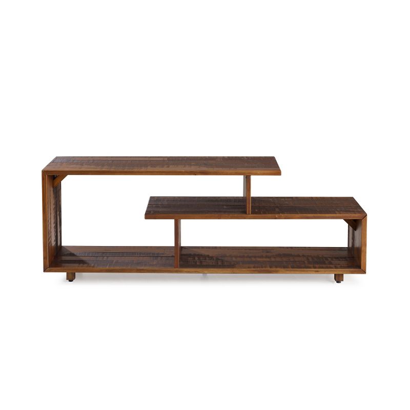 Rustic Modern Solid Wood TV Stand for TVs up to 50&#34; Amber - Saracina Home, 4 of 8