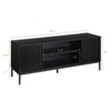 Mid Century Modern Black TV Stand for 55/60/65 Inch TV,Entertainment Center with Cord Management for Media Furniture, with Storage and Sliding Doors - 4 of 4