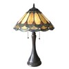 Chloe Lighting Amelia Victorian 2 Light Antique Dark Bronze Tiffany-Style Table Lamp 15" Shade - 2 of 4