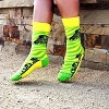 Green and Yellow Zebra Safari Socks (Tween Sizes, Small) from the Sock Panda - 2 of 4