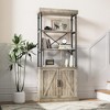 Bookshelf Modern Bookcase with Drawers Storage Rack Shelf Tall Standing Bookshelves Metal Frame Large Display Racks for Bedroom, Living Room - 2 of 4