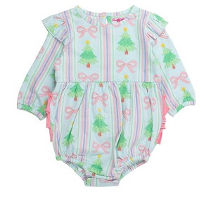 RuffleButts Baby Toddler Girls Long Sleeve Flutter Bubble Romper - 1 of 2