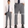 Lars Amadeus Men's Double Pleated Solid Color Slim Fit Dress Pants - 4 of 4