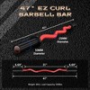 Olympic EZ Curl Barbell Bar, 47" EZ Curl Bar for Weight Lifting, Biceps, triceps, Back/Leg Muscle Group exercise (500lb Weight Capacity) - 4 of 4