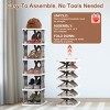 FURNIinspire Shoe Racks 6 Tier Free Standing Foldable Shoe Rack Narrow Vertical Shoe Organizer for Entryway Hallway, White, 12.01"*10.24"*36.61" - 2 of 4