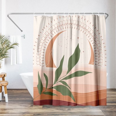 71x74 Boho Desert Shower Curtain - 100% Polyester - Water-Resistant Bath Curtain