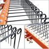 72" Pine Straw Rake Heavy Duty Steel Spring Landscape Rake for Tractors,Powder Coated Steel Straw Rake Suitable for Cat1 Cat2 Tactors, Orange - 3 of 4