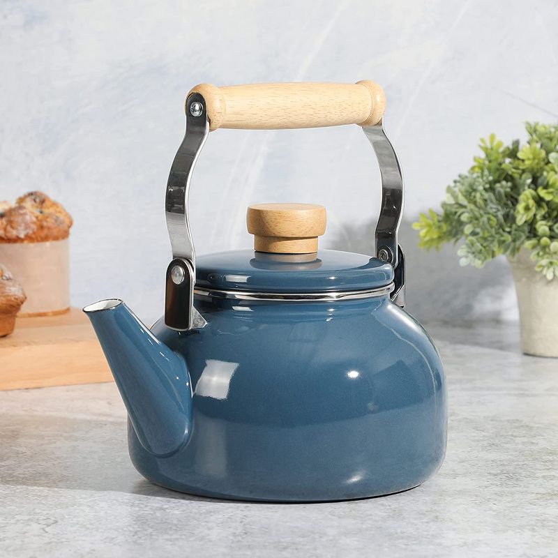 Mr. Coffee Quentin 1.5 Quart Tea Kettle With Fold Down Handle in Blue, 4 of 6