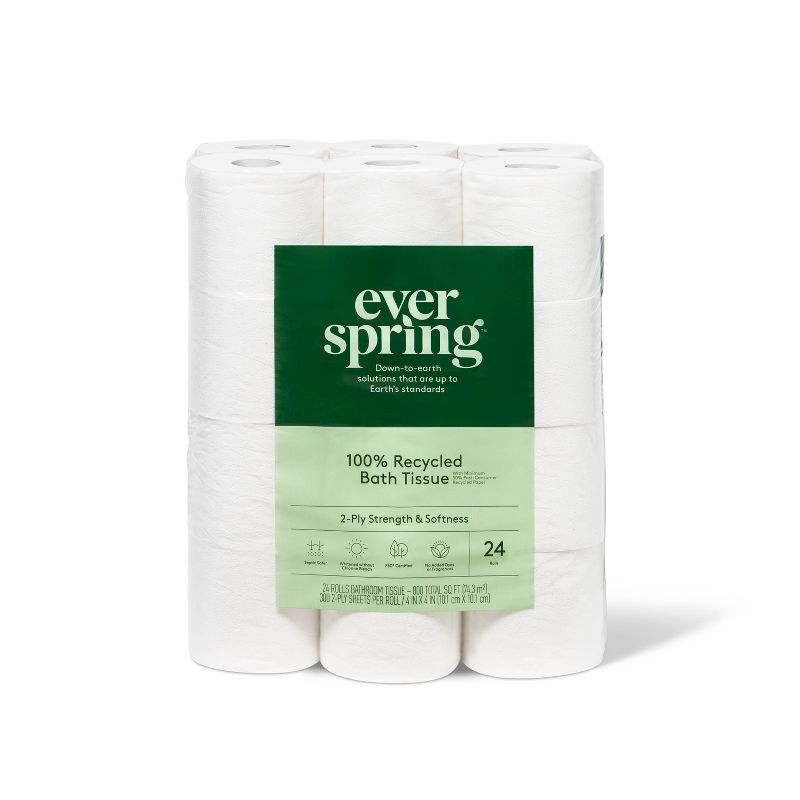 100% Recycled Toilet Paper Rolls - Everspring™, 1 of 7