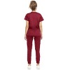MediChic Womens 8-Pocket Scrubs Set- V-Neck with 4-Pocket Jogger Scrub Pants - 2 of 4