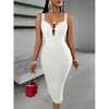Mocamel Women's Elegant Fitted Dress with Backless Design and Bow Accent - 4 of 4