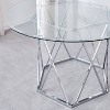 Steve Silver Co. Escondido Dining Table Chrome : 48" Modern Glass Top, Metal Frame, Seats 4 - 3 of 4