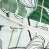 Tropical Green Duvet Cover Queen 100 Cotton Monstera Leaves Set with Zipper Ties 2 Pillowcases - 3 of 4