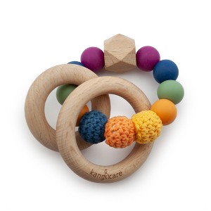 Kanga Care Silicone & Wood Crocheted Teething Ring - 1 of 4