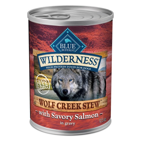 Blue Buffalo Wilderness Wolf Creek Stew High Protein Natural Wet Dog Food Savory Salmon Stew In Gravy 12.5oz Target