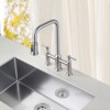 WOWOW 30 in. Drop-In/Undermount Single Bowl 18-Gauge Stainless Steel Kitchen Sink with Basket Strainer in Brushed Nickel - 2 of 4