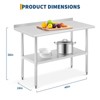 Stainless Steel Work Table with Backsplash, Heavy Duty Commercial Prep Table, NSF Certified Workstation for Restaurant Kitchen, Bakery - 3 of 4