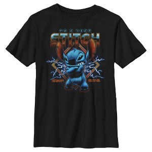 Boy's Lilo & Stitch 80s Rocker Stitch T-Shirt - 1 of 4