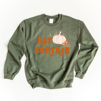 Simply Sage Market Women's Graphic Sweatshirt Hey Pumpkin Colorful
