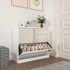 TIRAMISUBEST Mirror Shoe Cabinet with 2-Tier Drawers, Entryway Organizer with Adjustable Panels - 4 of 4