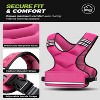 Attop Adjustable Weighted Vest 4-10lb/12-18lb/20-32lb Unisex with 6 Weights & Large Pocket for Home Workout Running Walking Strength Training, Pink - 2 of 4