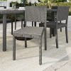 Martha Stewart Bedford Set of 2 Indoor-Outdoor Stackable Patio Dining Chairs in Rattan Wicker - 2 of 4