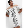 Women's Plus Size Hana Embroidered Dress - ivory | CITY CHIC - 3 of 4