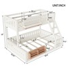 Bellemave Twin XL over Queen Bunk Bed with Ladder and Guardrails, Pegboard and bookshelf, Beige - 2 of 4