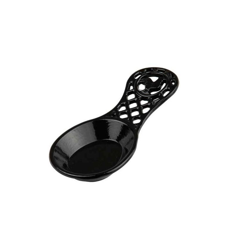 Home Basics Cast Iron Rooster Spoon Rest, Black, 1 of 5