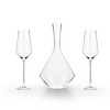 Viski Raye Bordeaux Wine Glasses & Decanter Set - Premium Crystal Clear Glass, Modern, Stemmed, Flat Bottom, Red Wine Gift - Set of 3 - image 4 of 4