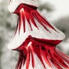 8"H Sullivans Christmas Red Frosted Tree Ornament  Red-White - 2 of 2