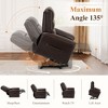 Power Lift Recliner Chair for Elderly, PU Leather Electric Recliner with Remote, Padded Backrest for Living Room & Bedroom, Dark Brown - 4 of 4