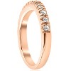 Pompeii3 1/4ct Diamond Curved Wedding Guard Band 14K Rose Gold - 3 of 4