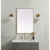 Elegant Lighting Metal Frame Rectangle Mirror 24x36 Inch in Brass - 2 of 4