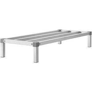 VEVOR Aluminum Dunnage Rack, 48” x 20” Commercial Food Floor Rack, 8” Off the Floor, 1000 lbs Capacity All-Welded Aluminum Storage Rack, Silver - 1 of 4