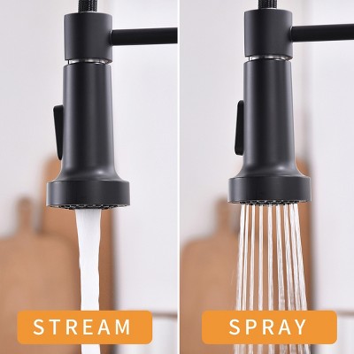 DOMETOUR Touchless Kitchen Faucet,Hands Free Automatic Smart Kitchen Faucet Black Smart Kitchen Faucet