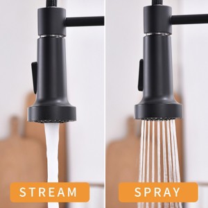 DOMETOUR Touchless Kitchen Faucet,Hands Free Automatic Smart Kitchen Faucet Black Smart Kitchen Faucet - 1 of 4