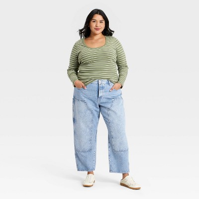 Women's Mid-Rise Painter Boyfriend Jeans - Universal Thread