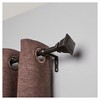 Loft by Umbra 66"-120" Soft Square Curtain Rod Set Oil Rubbed Bronze - 2 of 3