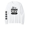 Collections Etc Life is Better With a Cat Long Sleeve Graphic T-Shirt - 4 of 4