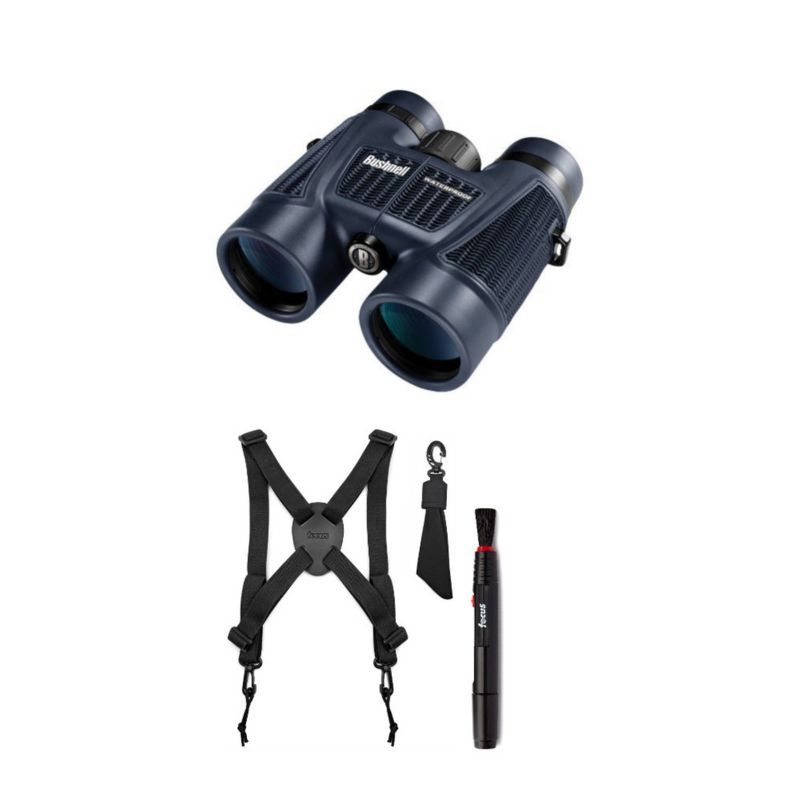 Bushnell H2O 8x42 Roof Binocular with Binocular Harness and Lens Cleaning Pen, 1 of 4