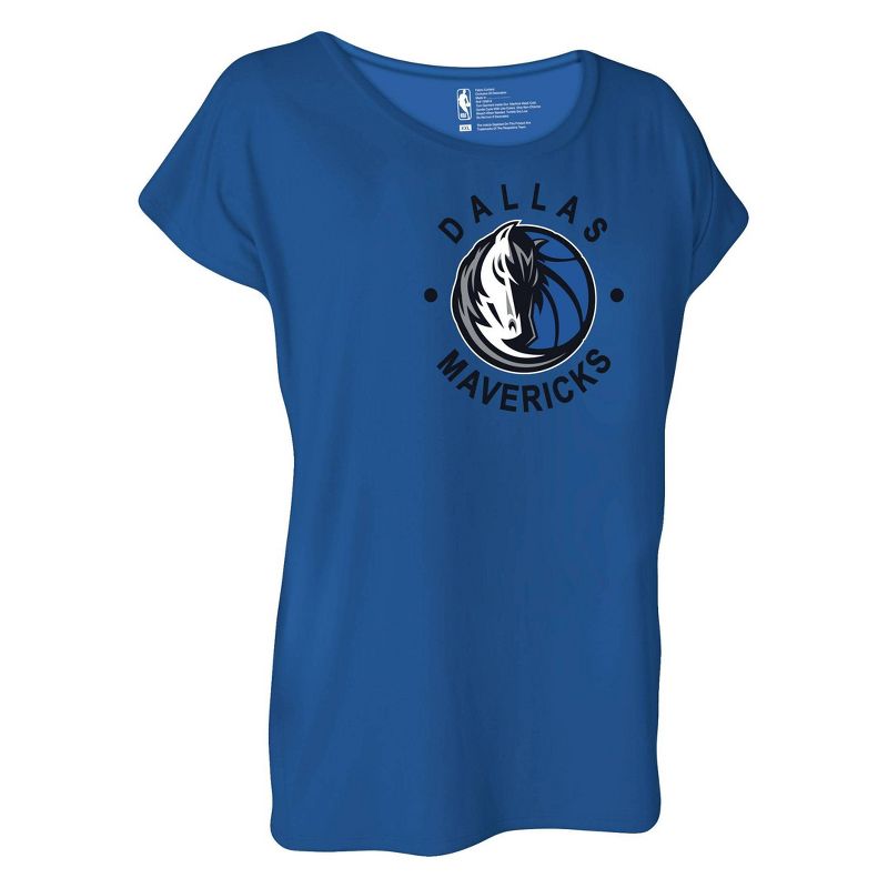 NBA Dallas Mavericks Women&#39;s Dolman Short Sleeve T-Shirt, 3 of 5