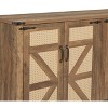 NicBex 4 Rattan Doors Sideboard Buffet Cabinet Wooden Coffee Bar Cabinet with Storage for Kitchen,Living Room - 4 of 4