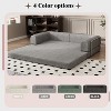 Convertible Corduroy Sleeper Sofa Bed, Folding Mattress Couch, No Assembly Floor Couch, 3 Seater Fold Out King Size Futon, Modular Sofa Bed - 4 of 4