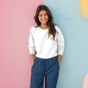 Dalix Butterfly Embroidered Fleece Jogger Cuff Sweatpant Sweats Soft Warm Cute Womens - 3 of 4
