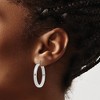 Black Bow Jewelry 3.25mm, Sterling Silver, Polished Square Hoops - 30mm (1 1/8 Inch) - 3 of 4