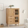 CLIHOME 49.2" H Classic Wooden Highboard Coffee Bar Cabinet Buffet Cabinet With Storage, Brown - 2 of 4